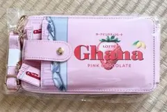 ガーナ Ghana チャーム付きスマホショルダーポーチ ピンク