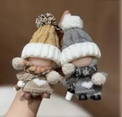 LABUBUイニシャルラブブ　着せ替え服5点セット10cm ブラウン
