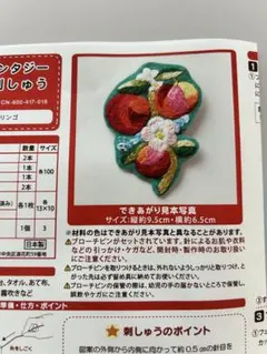 【フェリシモ】ぬり絵みたいなざくざく刺しゅう キット【18 姫りんご】