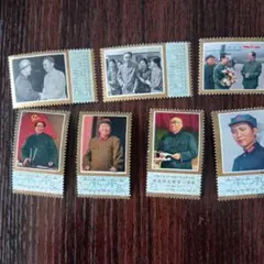 中国記念切手毛沢東6枚 朱徳同志逝世一周年 1枚