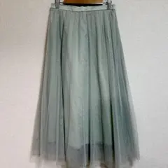 【まとめ買いセール中！】GU ライトグリーン プリーツスカート Lサイズ