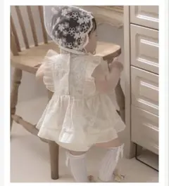 alli 花柄　刺繍　レース　ロンパース 80サイズ 12-18m