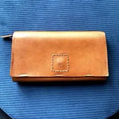 本革　レザー　キャメル長財布　paquet パケのサムネイル