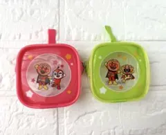 アンパンマン スクエアビニールポーチ　ピンク グリーン　アサヒ　ミニポーチ