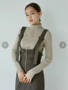 murua ハーフジップカットニット