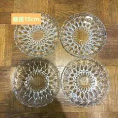 ガラス皿　4枚セット　レトロ