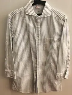 ストライプ柄 長袖シャツ 胸ポケット付き　SHIPS
