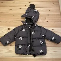 baby gap ミッキーマウス柄 中綿コート グレー