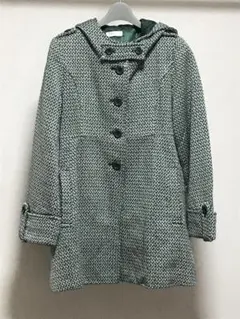 フード付き コート グリーン