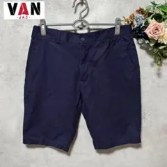 VAN JACKET ハーフパンツ　リネン混　ネイビーのサムネイル
