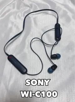 SONY WI-C100 ワイヤレスイヤホン ネイビー
