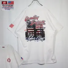 【BAYSIDE】胸ポケット プリント Tシャツ メンズ 2XL USA  古着