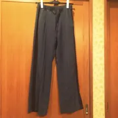 ネイビー スラックス ゴムウエスト