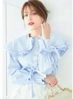 sister jane ×Chestyフラワービジュ釦♡フリルブラウス XSのサムネイル