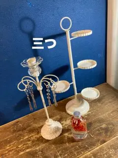 キャンドルホルダー　アイアンラック　アイアンプレート　アクセサリートレイ　ガラス