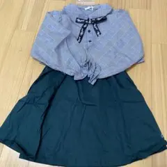 アルジー　長袖シャツ付き　ワンピース140