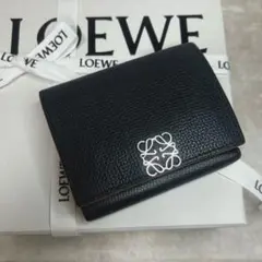 現行【美品】ロエベ バイフォールドコインウォレット サテンカーフ