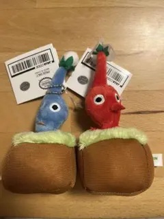 ピクミン　引っこ抜きぬいぐるみマスコット　2点まとめ売り　赤　青