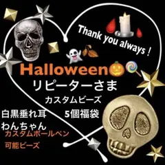 ③リピーター様ハロウィンイベント☆アクリルカスタムビーズ5個入1袋ランダムセット