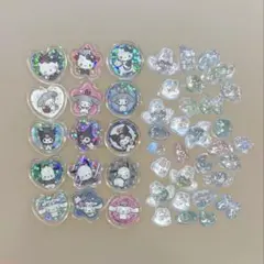 サンリオおはじきシール＆うさぎボンボンドロップシール★おすそわけ45枚