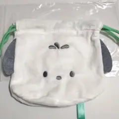 ポチャッコ　ふわふわフェイス巾着　 はぴだんぶい　ガチャガチャ