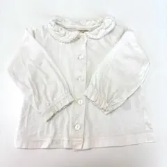 センスオブワンダー 襟レース ブラウス 80白 カットソー　記名なし