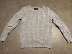 美品　Polo Ralph Lauren グレー ケーブルニット