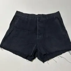 A.P.C.　ブラック デニム ショートパンツ カットオフ　xsサイズのサムネイル