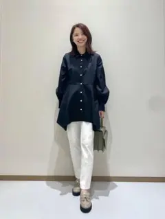 plst 2022 PSスティックパンツ　コットンブレンド　ホワイト　L