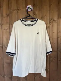 【ゆったりTシャツ】アイボリー　XL
