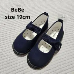 新品❣️BeBe リボン付きベルクロストラップシューズ フォーマル 19cm