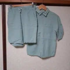 半袖　H&M ミントグリーン パジャマセット (140cm)のサムネイル