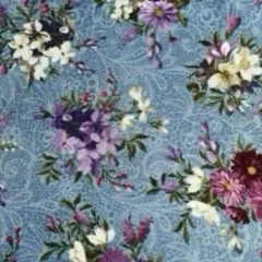 USA コットン タイムレストレジャーズ　パープルブーケ　生地　ハギレ