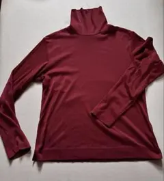 シャルレ バーガンディ 長袖 タートルネック