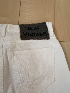 R H VINTAGE ホワイトブーツカットデニム