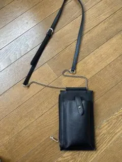 ブラック スマホショルダーバッグ