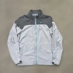 Nike Dri-Fit ジャケット S ホワイト/グレー y2k テック系