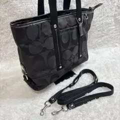 COACH シグネチャー トートバッグ 2WAY ブラック