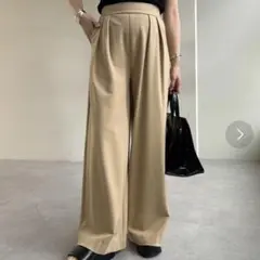 【本日限定セール】SHENERY タックワイドパンツ ベージュ 36