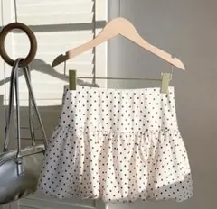 SHEIN ドット柄フリルミニスカート S