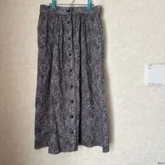 リバティ小花柄 フロントボタン ロングスカートのサムネイル