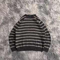 crown& ivy グレー　ヴィンテージ　ニット　スウェット　ボーダー