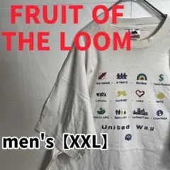 Y335【FRUIT OF THE LOOM】プリントTシャツ【XXL】白