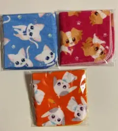 プリティ猫袋　プリティ犬袋　ミニタオル
