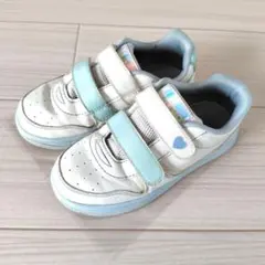 【１９ｃｍ】NUOVO　キッズ スニーカー ホワイト/ライトブルー