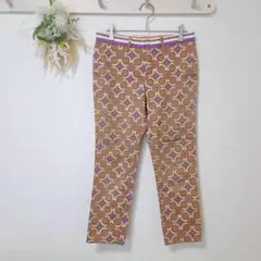 spick and span 総柄 クロップドパンツ ストレッチ 日本製 Sのサムネイル