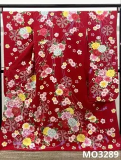 振袖 ラメ刺繍 金駒 銀通し 身丈167cm パールトーン加工済 MO3289 