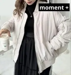 アイボリー　MA-1ジャケット