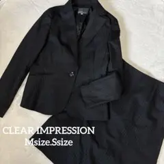 【クリアインプレッション】 S.M♪ ストライプ スーツ セットアップ ブラック