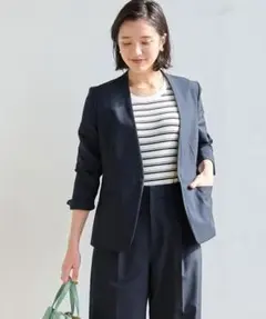 美品 カチリラ ノーラペル ジャケット セットアップ可